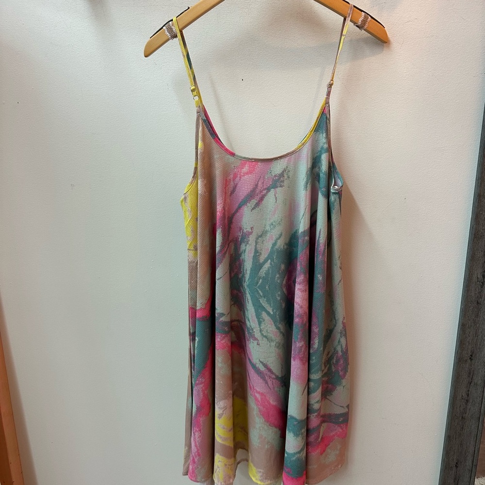 Umgee Multicolor Marble Pattern Dress - Picture 4 of 4